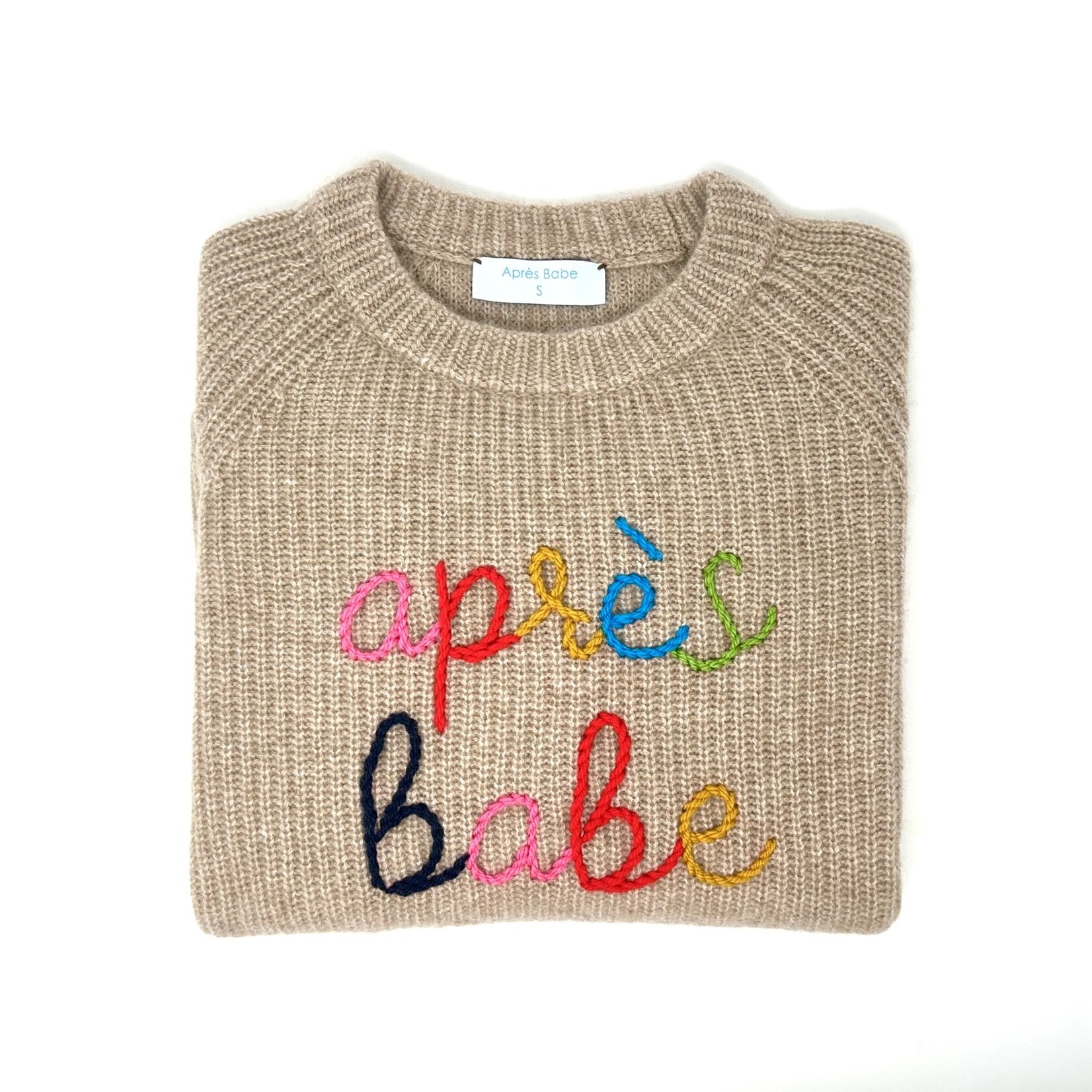 Après Babe Ribbed Cashmere "Après Babe" Sweater