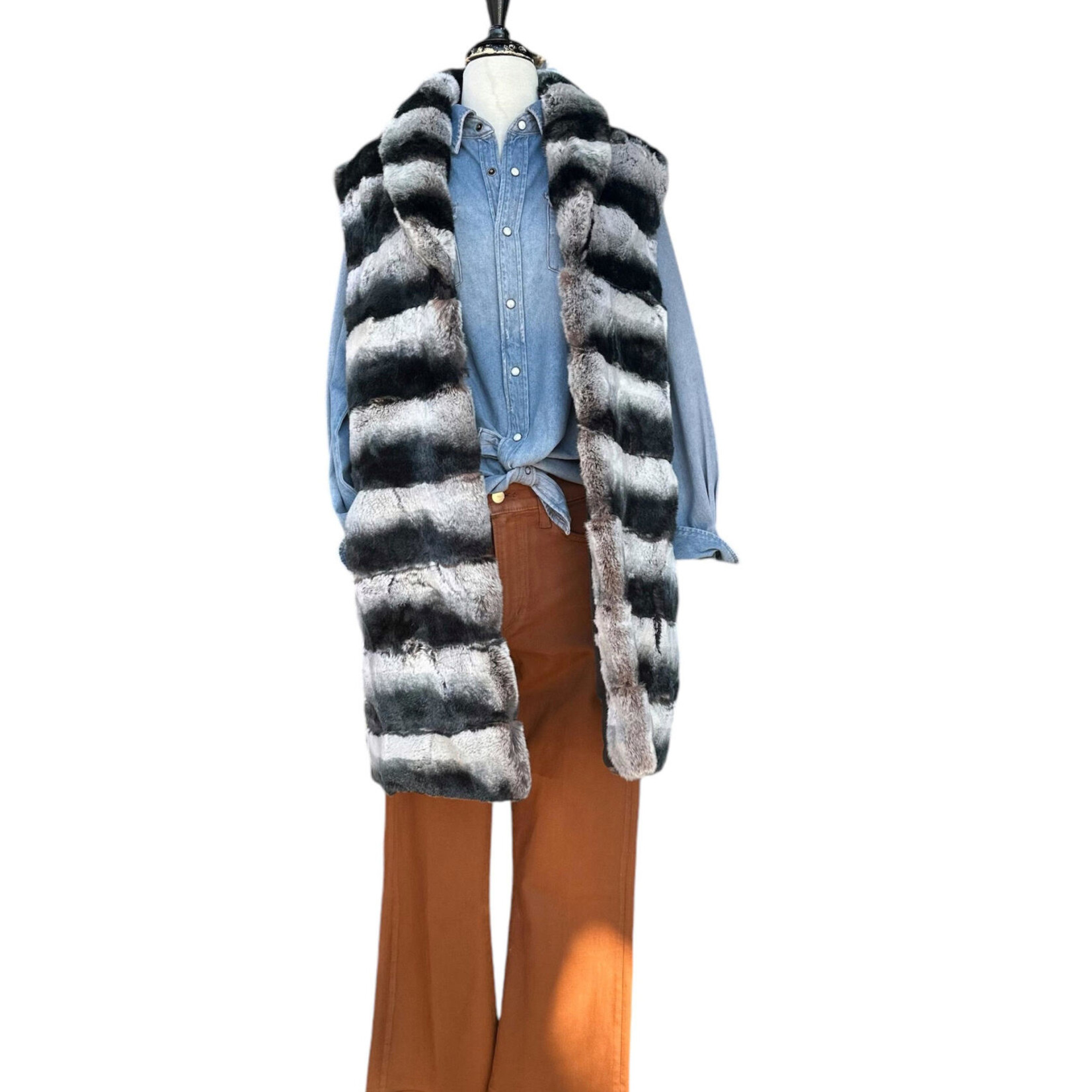 Après Babe Après Babe Rex Rabbit Long Fur Vest