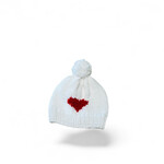 Après Babe Hand Knitted Heart Beanie w/Pom Pom