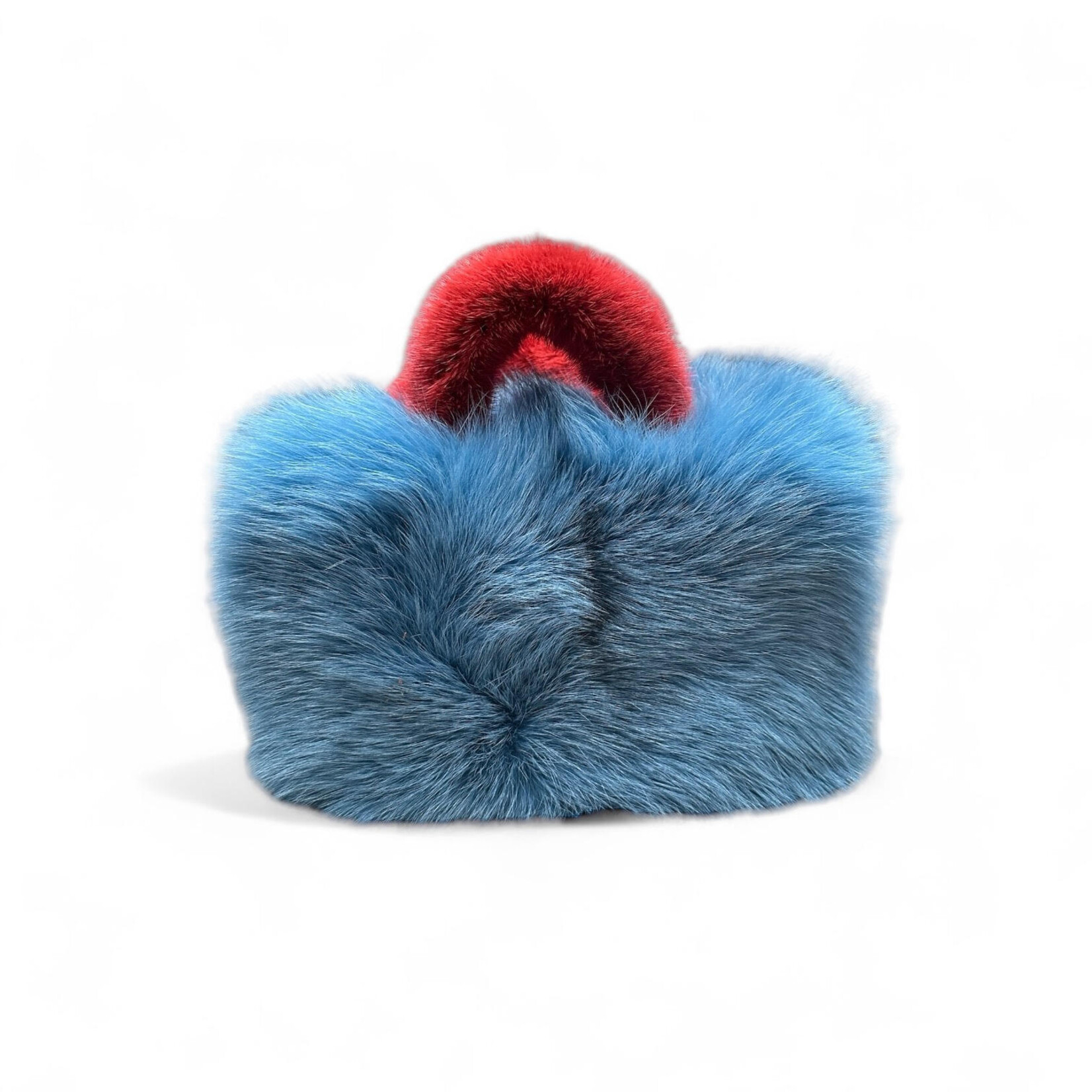 Après Babe Boujee Fox Fur Crossbody Handbag w/ Mink Handle