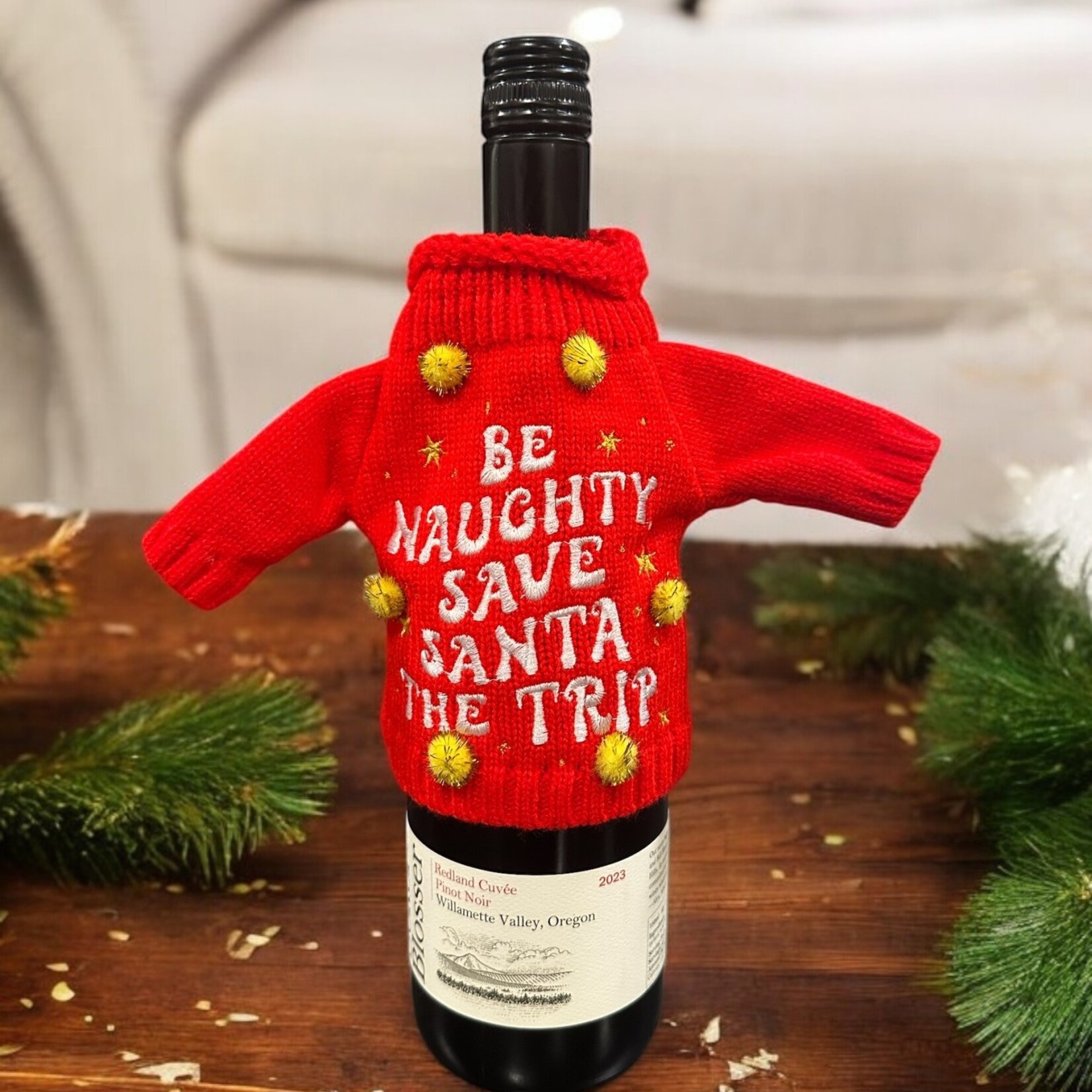 Soiree-Sisters Wine Bottle Sweater