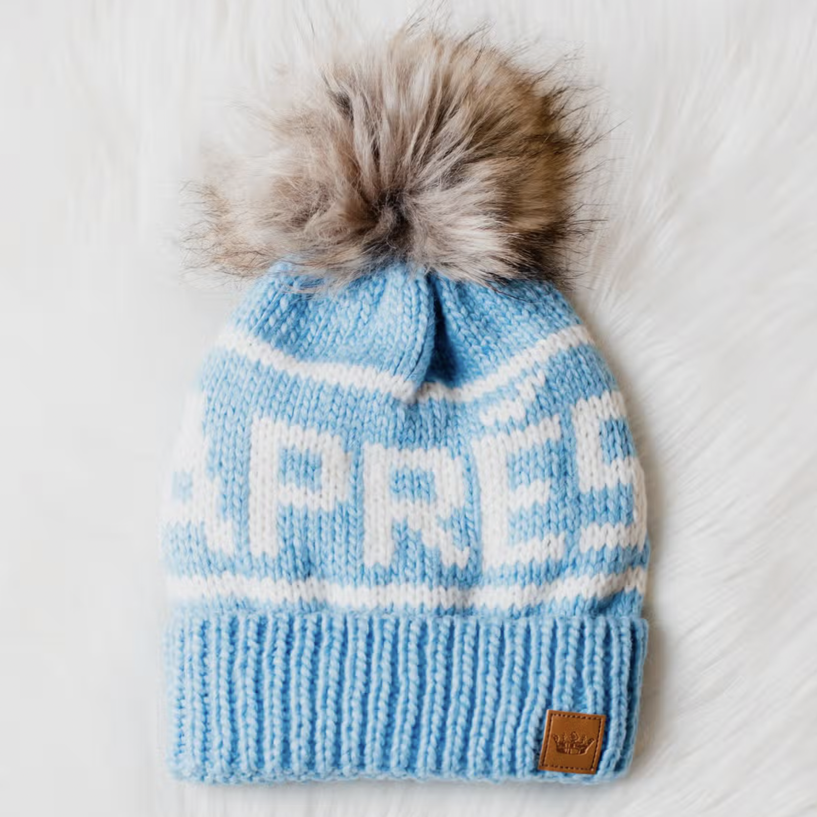 Après Chunky Knit Fleece Lined Beanie With Pom Pom