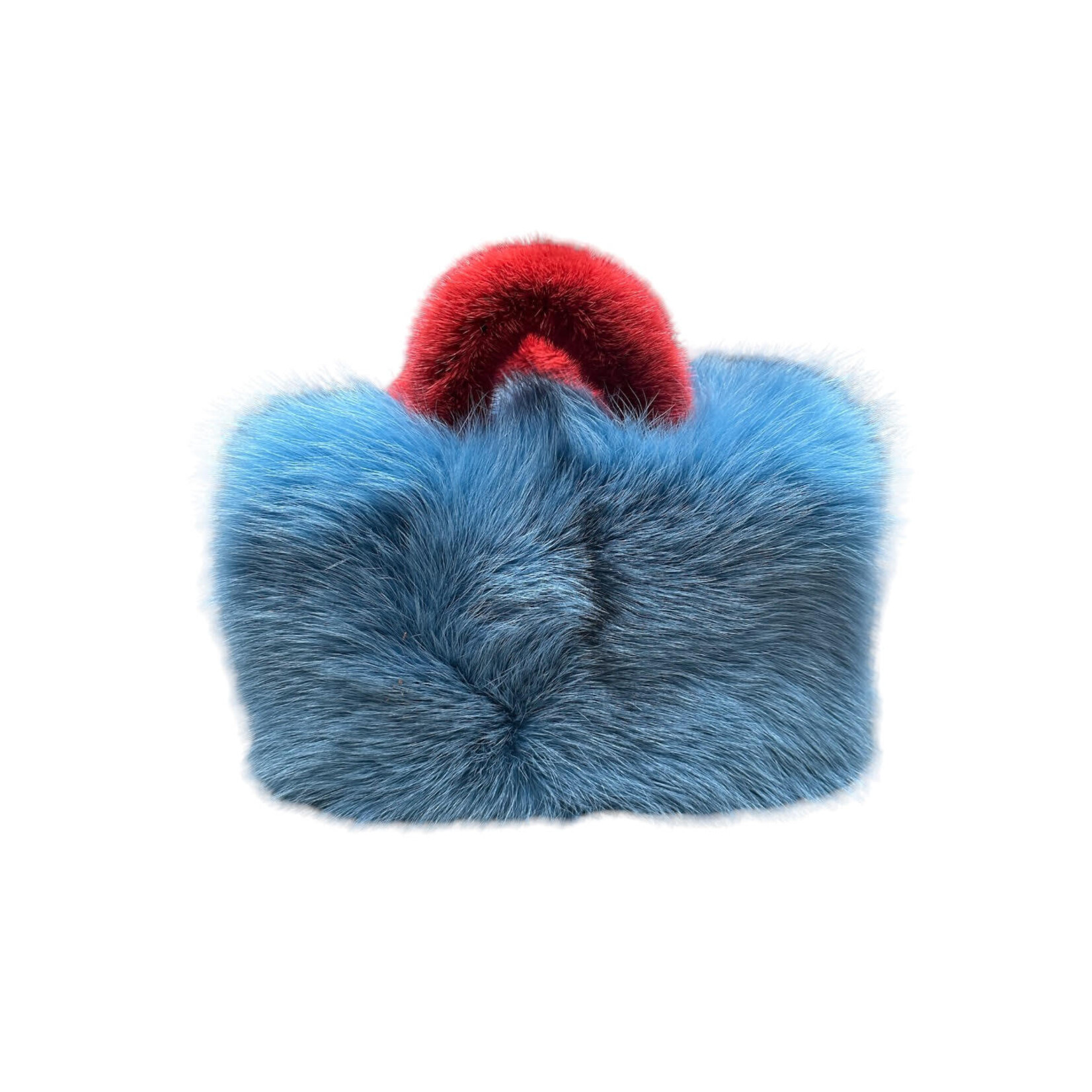 Fox Fur Crossbody Handbag w/ Mink Handle - Après Babe Fox Fur Crossbody Handbag w/ Mink Handle - Après Babe