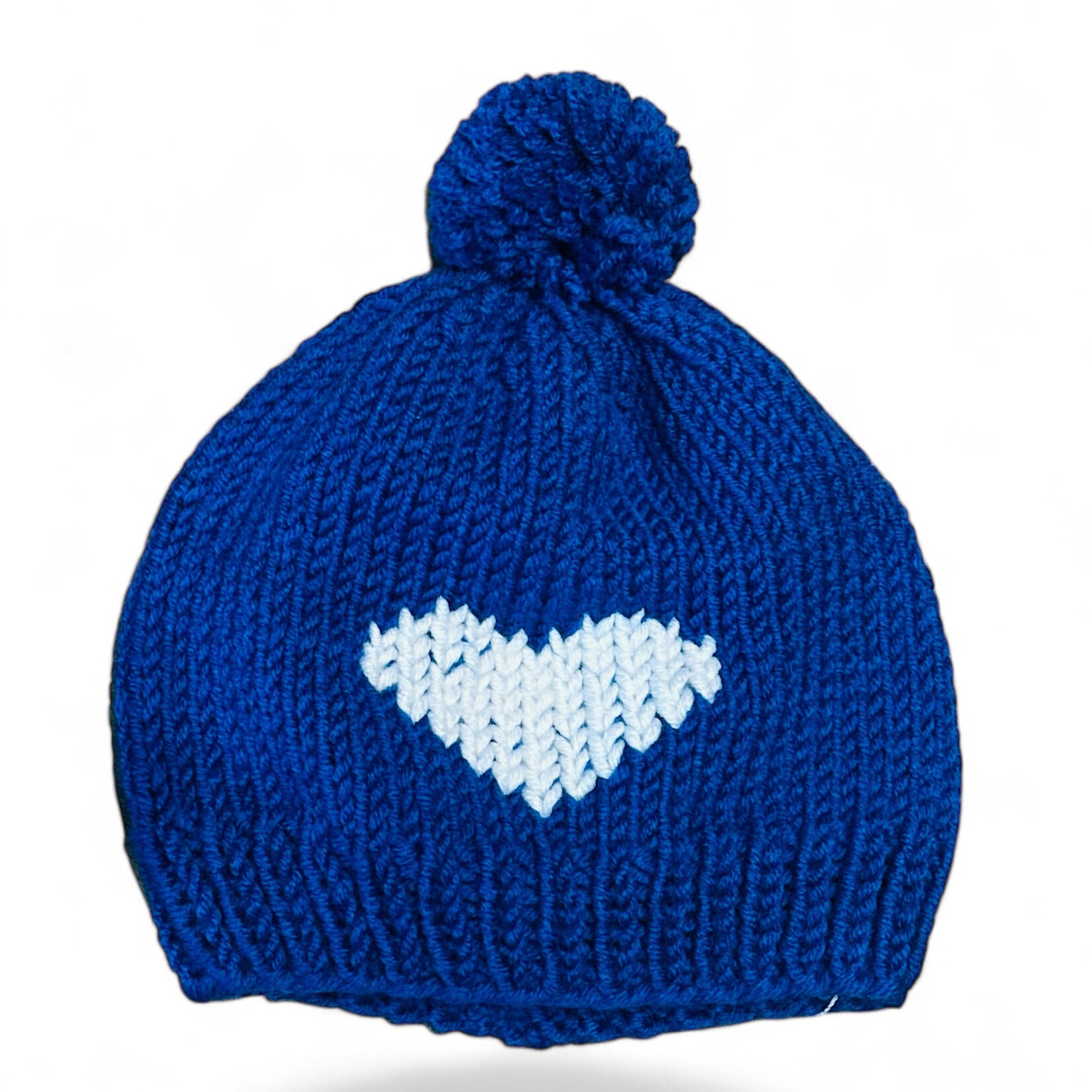 Après Babe Hand Knitted Heart Beanie w/Pom Pom