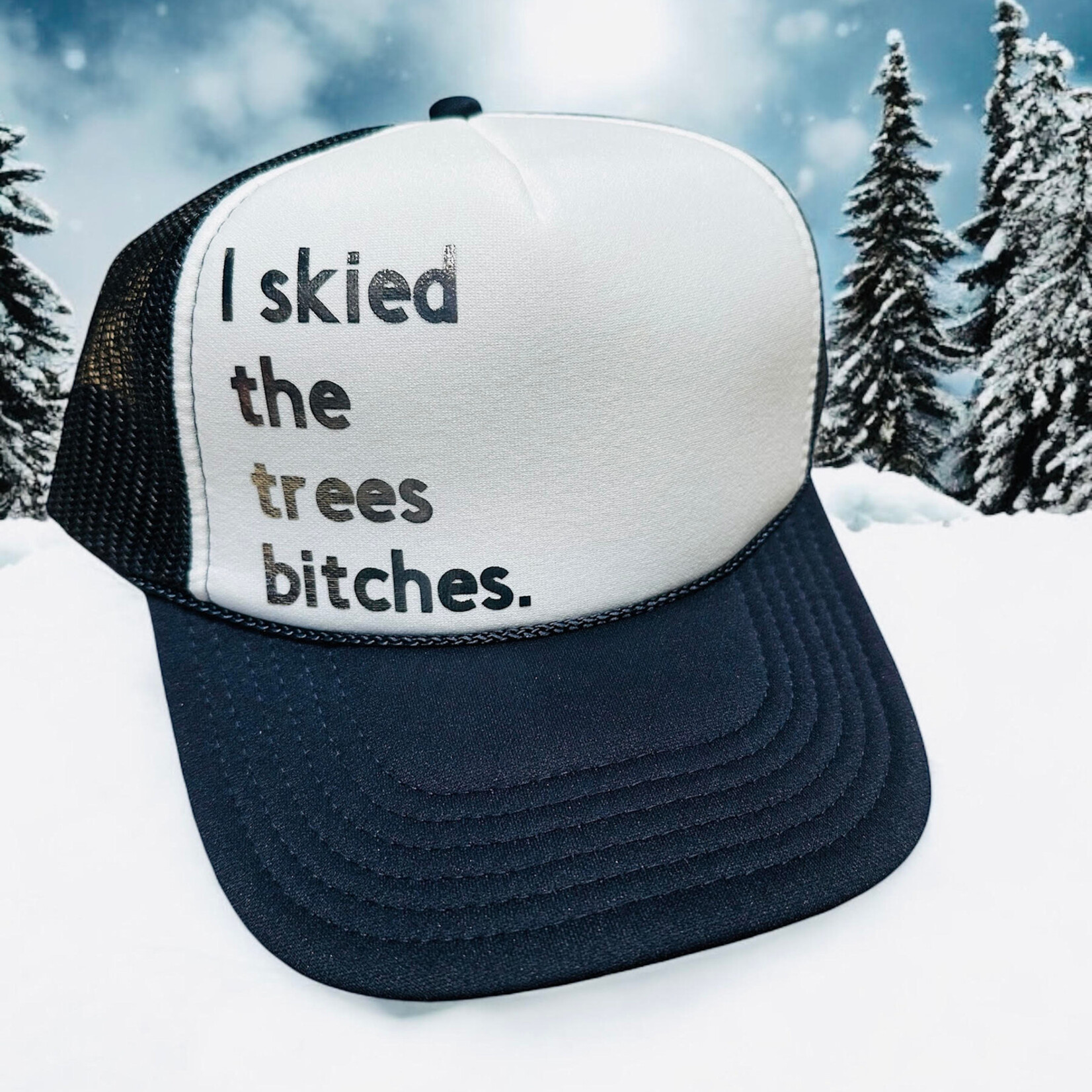 Après Babe Après Babe “I skied the trees” Trucker Hat