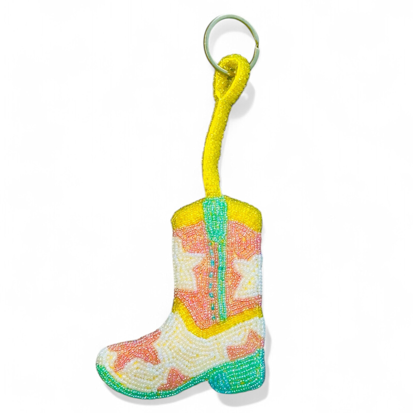 The Jacksons The Jacksons Hand Beaded Cowboy Boot Keychain