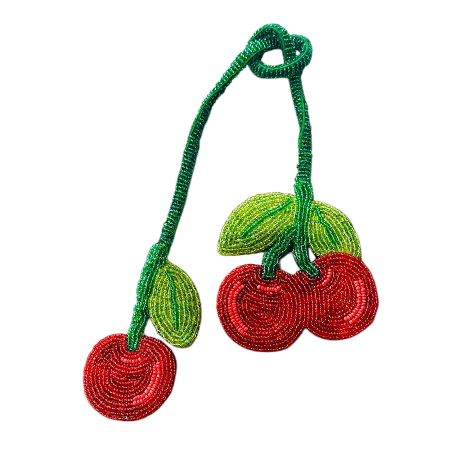 The Jacksons The Jacksons Cherries Beaded Bag Charm