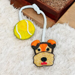 The Jacksons The Jacksons Dog & Tennis Ball Hand Beaded Bag Charm