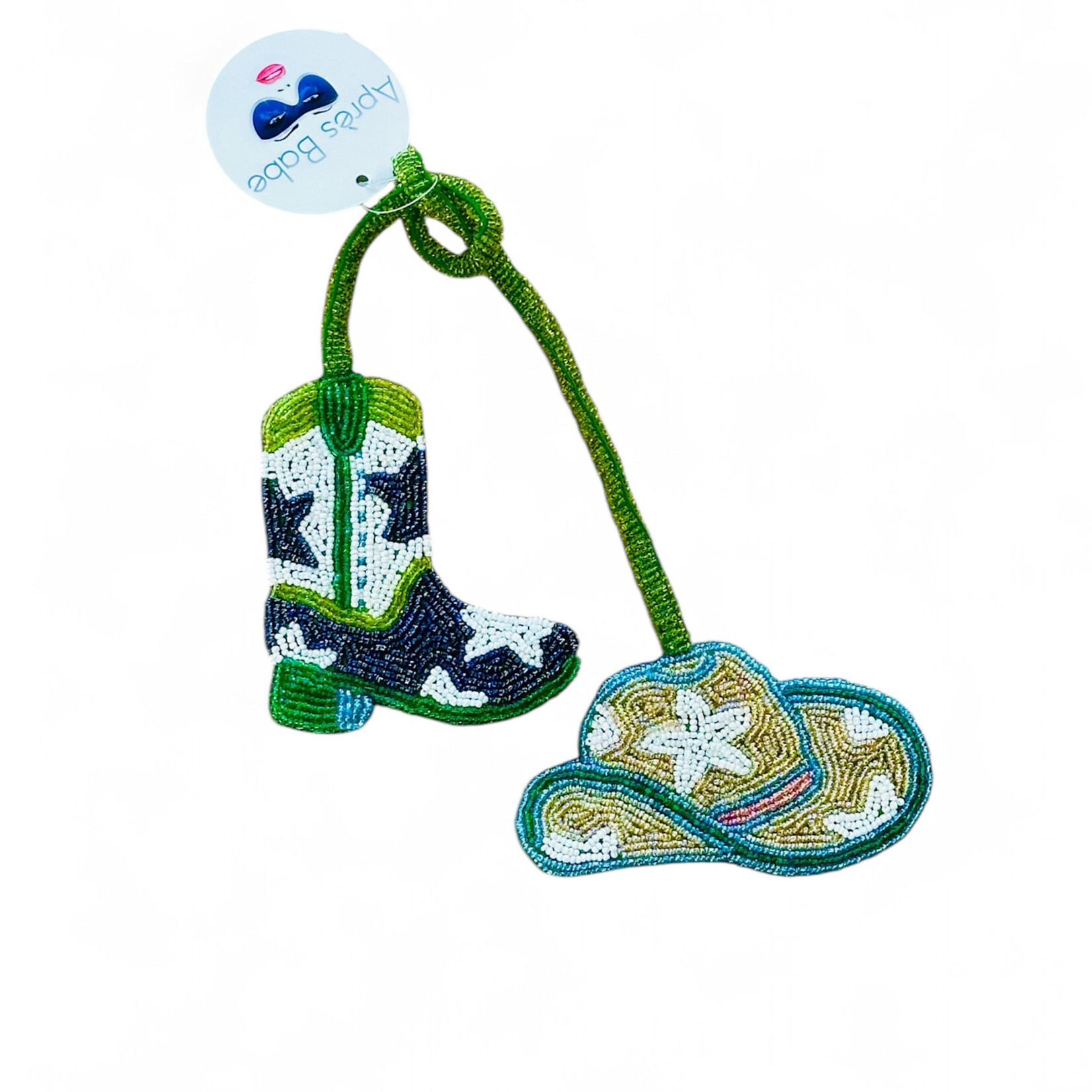 The Jacksons The Jacksons Cowboy Boots & Hat Hand Beaded Bag Charm