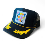 Après Babe Happy To Be Here Captain Trucker Hat