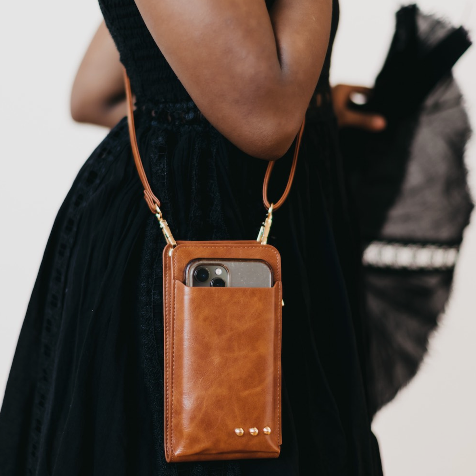 Pretty Simple Smooth Front Crossbody Phone & Wallet Bag