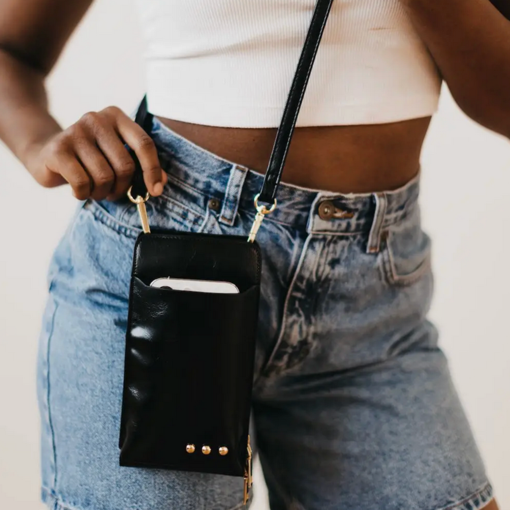 Pretty Simple Smooth Front Crossbody Phone & Wallet Bag
