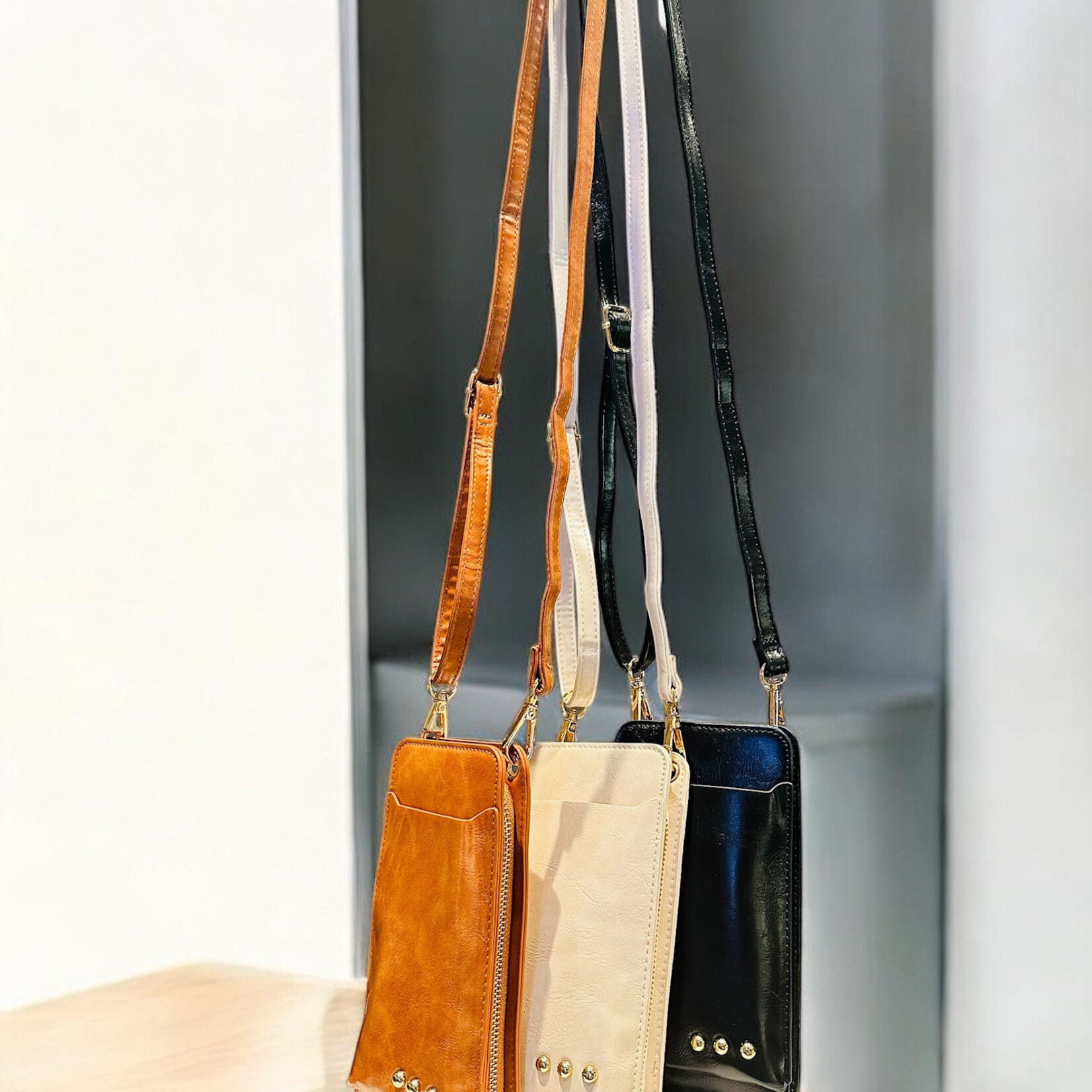 Pretty Simple Smooth Front Crossbody Phone & Wallet Bag