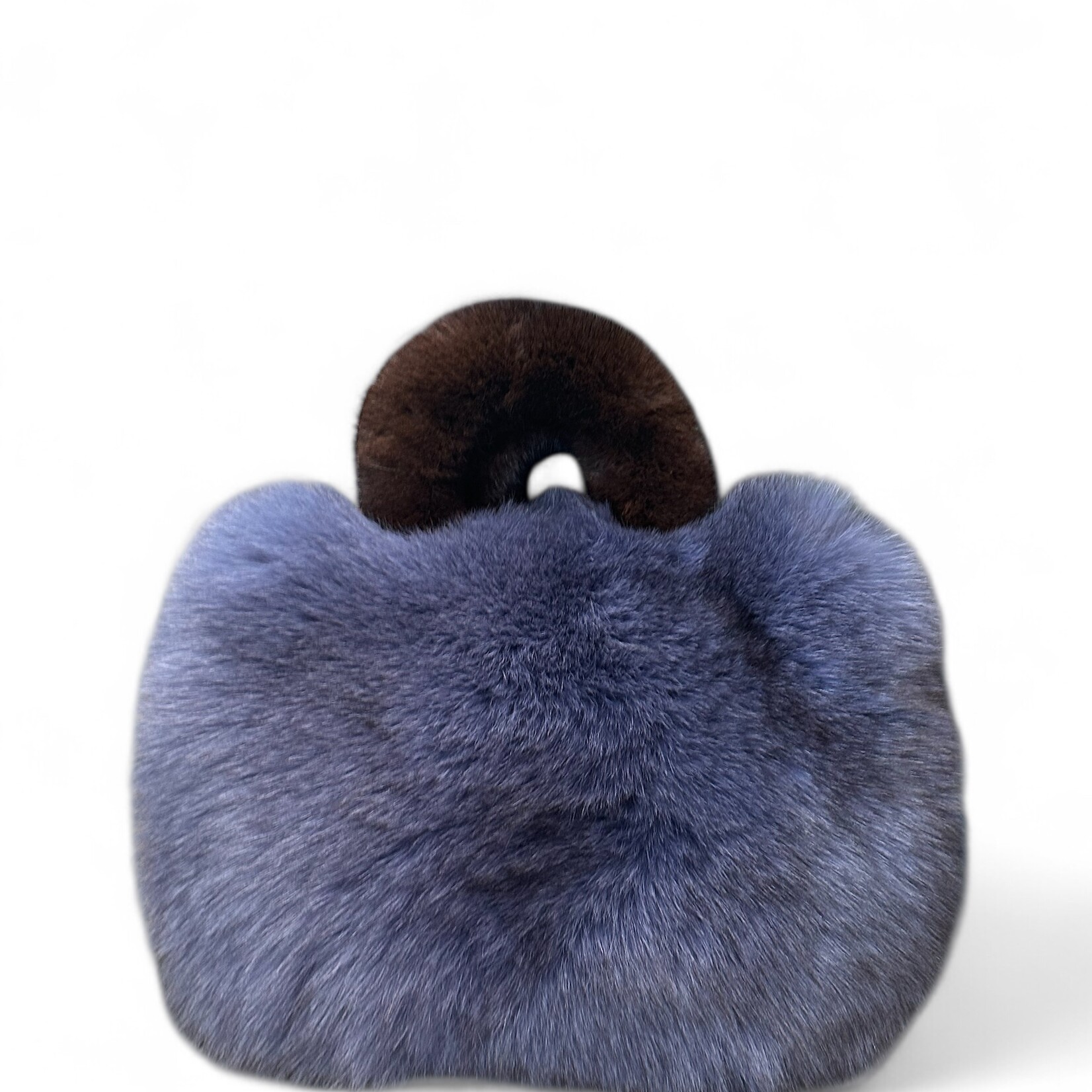 Après Babe Boujee Fox Fur Crossbody Handbag w/ Mink Handle