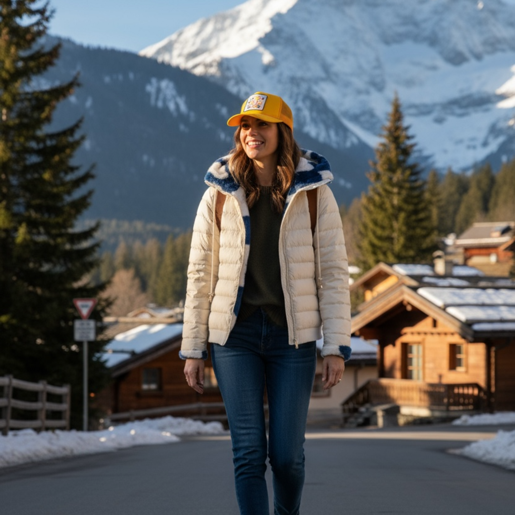 Après Babe Après Babe Reversible Hooded Cloud Print Jacket