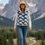 Après Babe Après Babe Reversible Hooded Cloud Print Vest