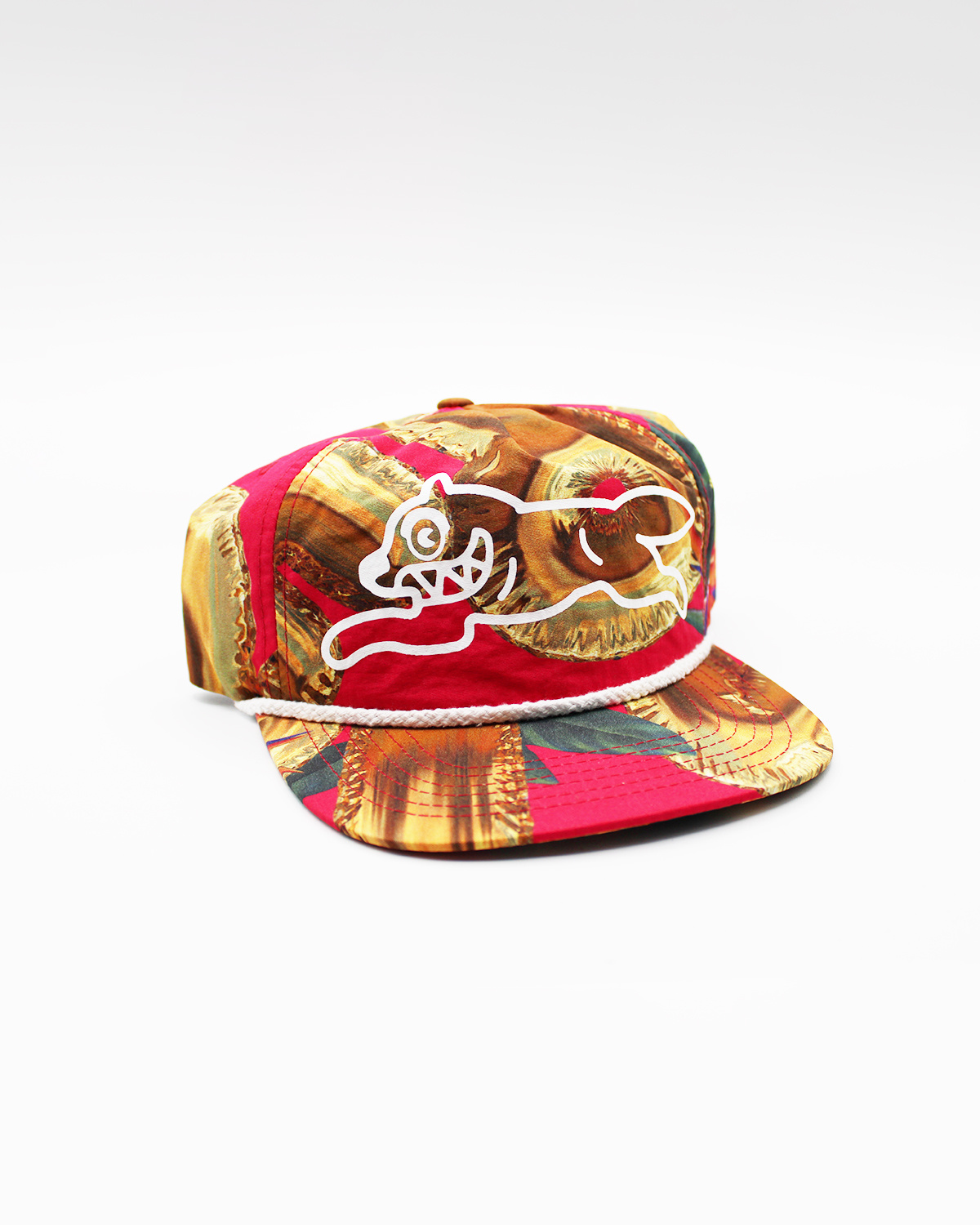 Space Trucker Hat Pink Peacock 