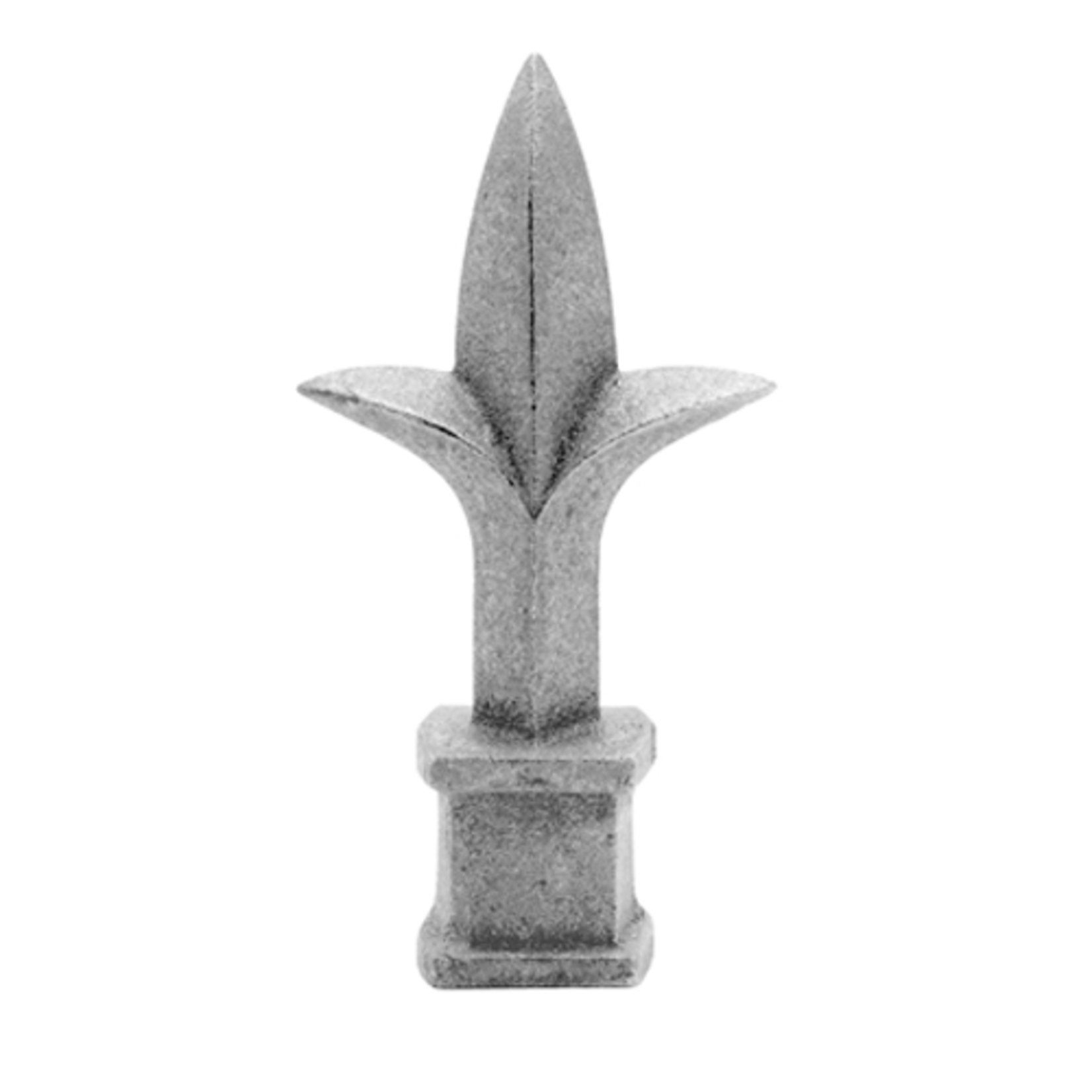 King Metals Cast Iron Spear "Triad". Fits 1/2" Square.