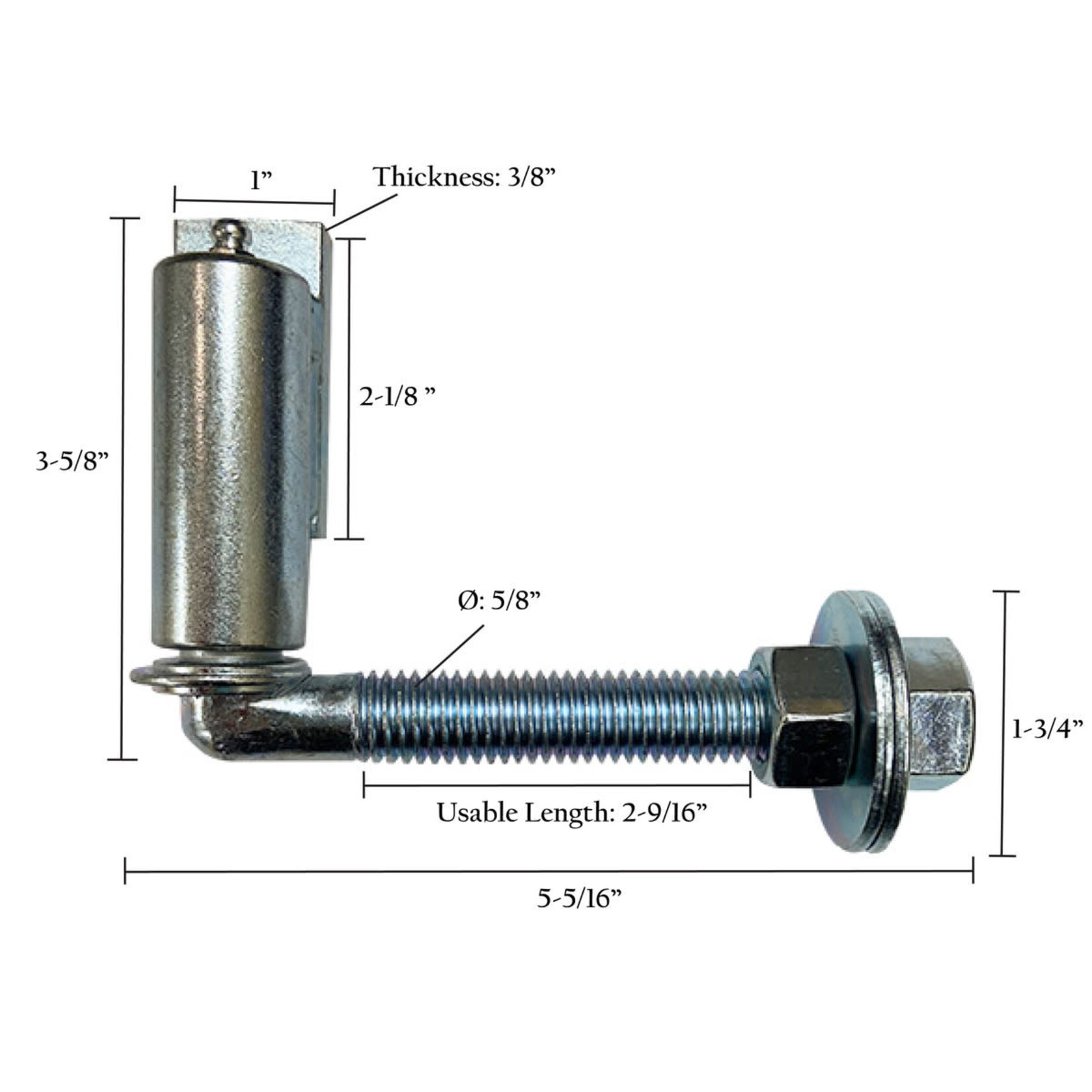 Spring Creek J-Bolt w/ Zerk 5/8"