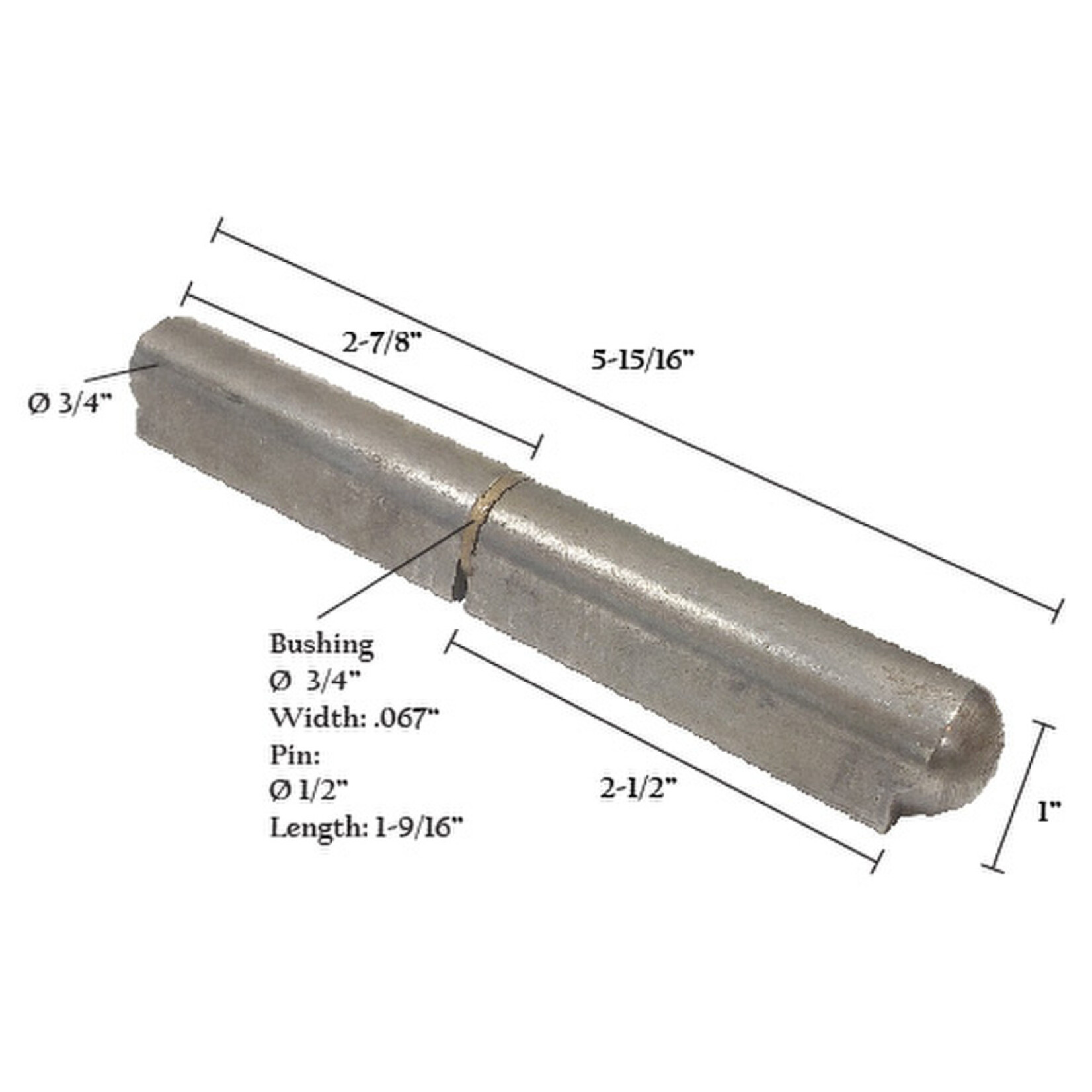 Spring Creek Bullet Hinges No Zerk 6"