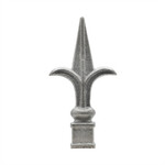 King Metals Cast Iron Spear 6 1/4" H, Fits 1/2" Square