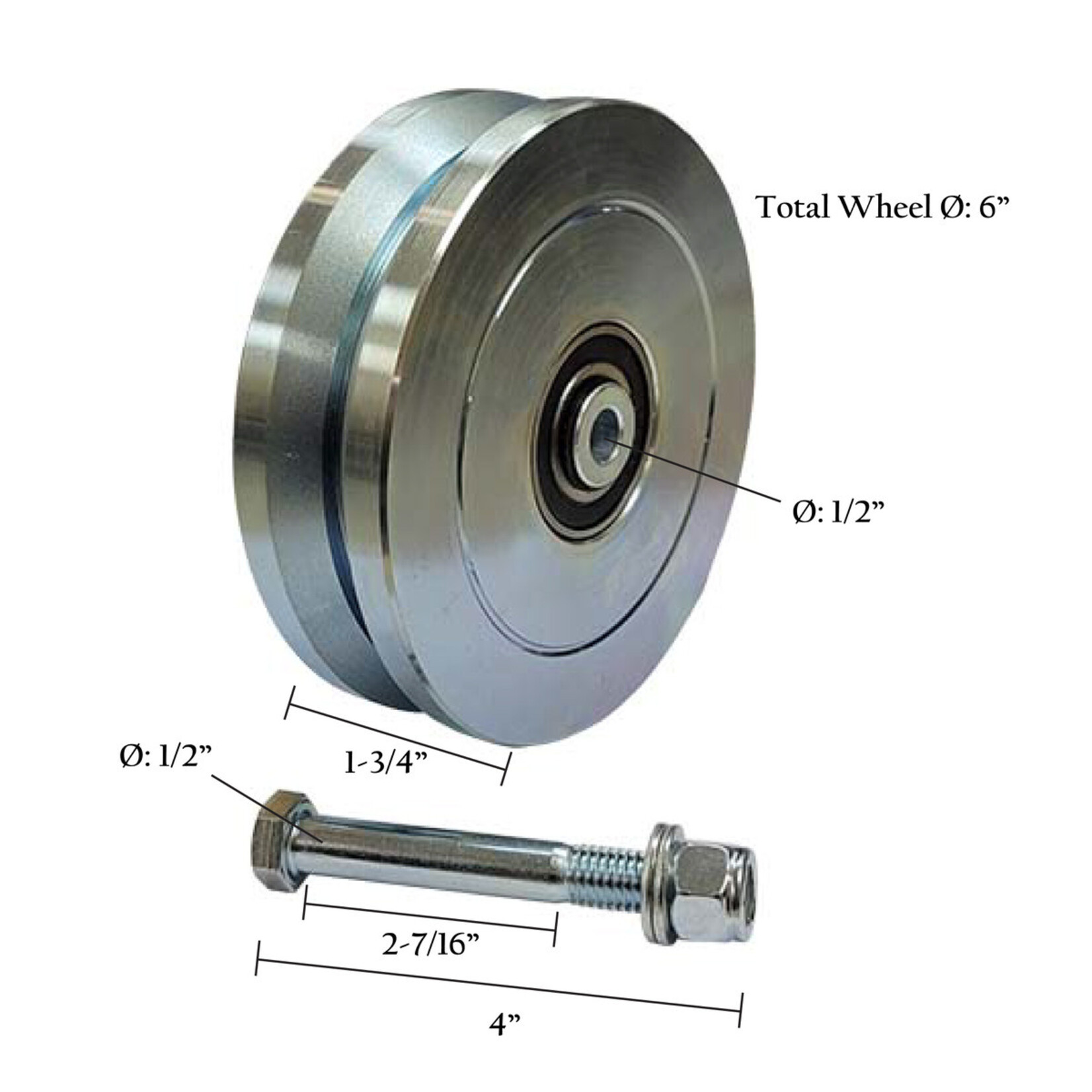 Spring Creek V-Groove Wheel 6" (Premium) - Steel