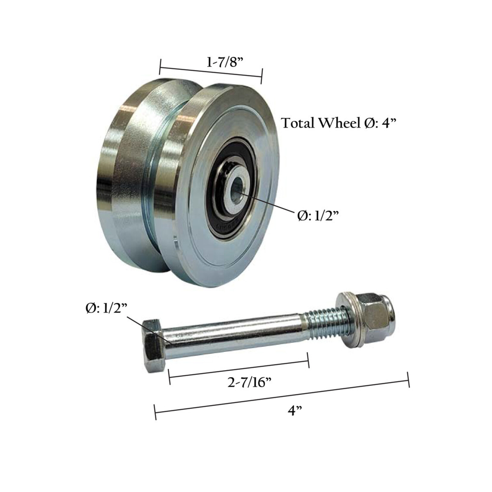 Spring Creek V-Groove Wheel 4" (Premium) - Steel