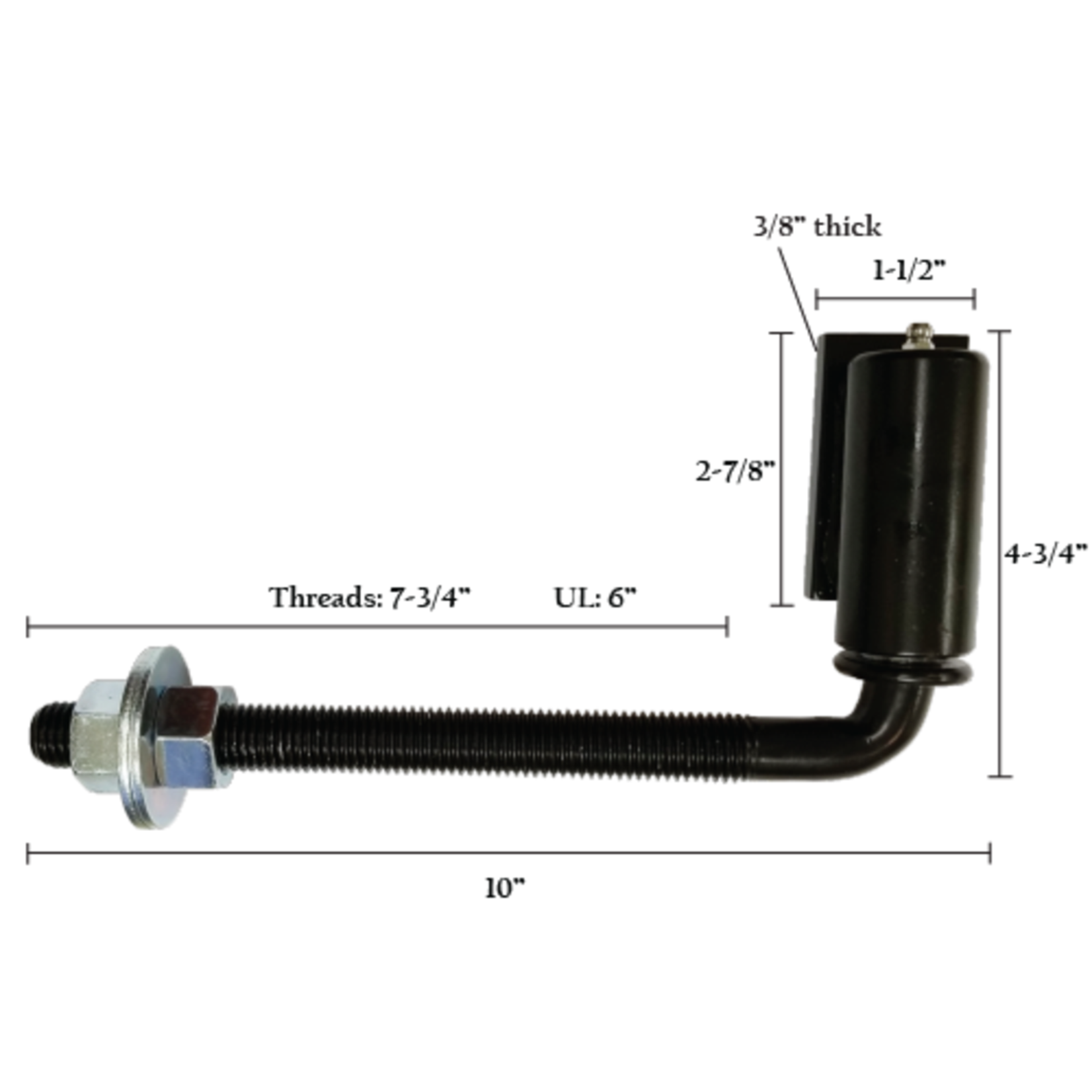 Spring Creek Adjustable J-Bolt Barrel Hinge 3/4"