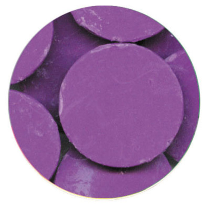 Purple colored merckens chocolate coating 1/2 pound