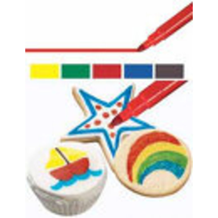 Edible Food Writer Markers Primary Bold tip by Wilton