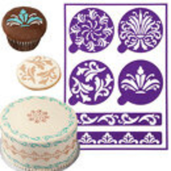 Scrolls Stick N Stay Stencils