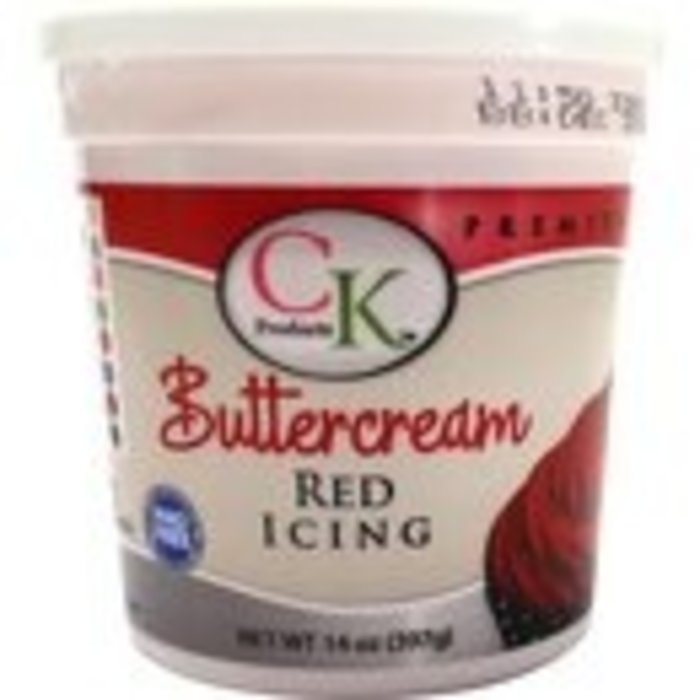 Red Buttercream Icing PHO Free 14 ounce