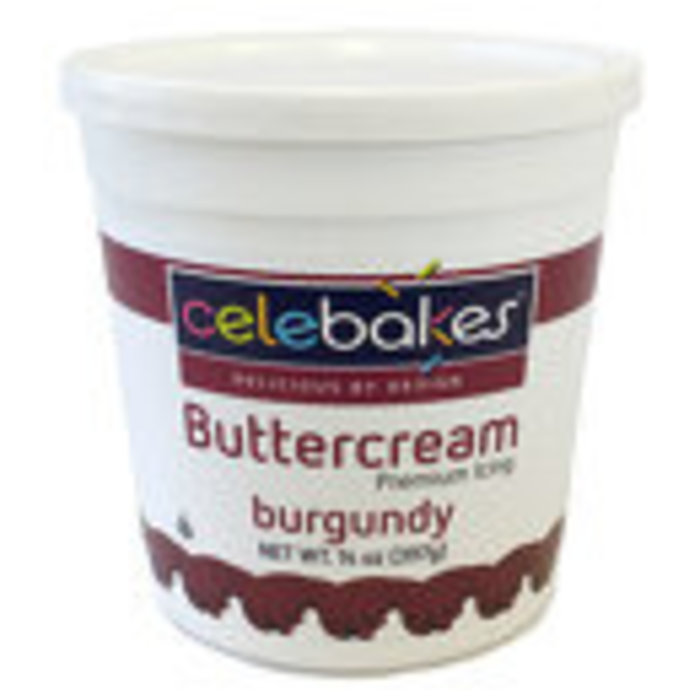 Burgundy Buttercream Icing PHO Free 14 Ounce