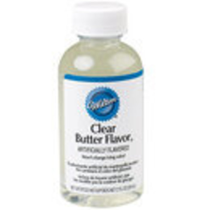 NO color Artificial Butter flavor by Wilton 2 oz.