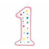 Number 1 Pink Birthday candle by Wilton