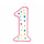 Number 1 Pink Birthday candle by Wilton