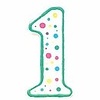 Number One Shaped Candle Green by Wilton