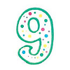 Number 9 Birthday candle by Wilton