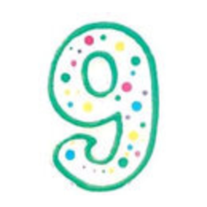 Number 9 Birthday candle by Wilton