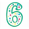 Number 6 Birthday candle by Wilton