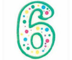 Number 6 Birthday candle by Wilton