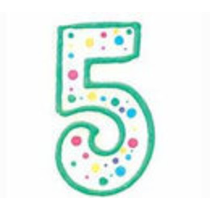 Number 5 Birthday candle by Wilton