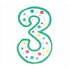 Number 3 Birthday candle by Wilton