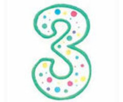 Number 3 Birthday candle by Wilton
