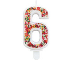 Sprinkle Candle Number 6