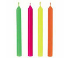 Celebration Birthday Cake Candles in Hot Colors