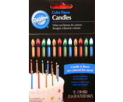 Color Flame Birthday candles by Wilton
