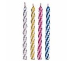 Trick Sparkler Birthday Cake Candles that are Striped