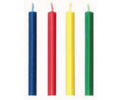 Trick Birthday Cake Candles in Triangle Primary Colors