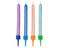 Pastel and Pearlized Birthday Cake Candles